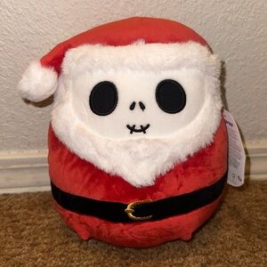 Jack Skellington Nightmare Before Christmas with Santa Hat Squishmallow 8” NWT
